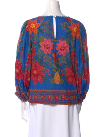 Farm Rio Printed Bateau Neckline Sweatshirt