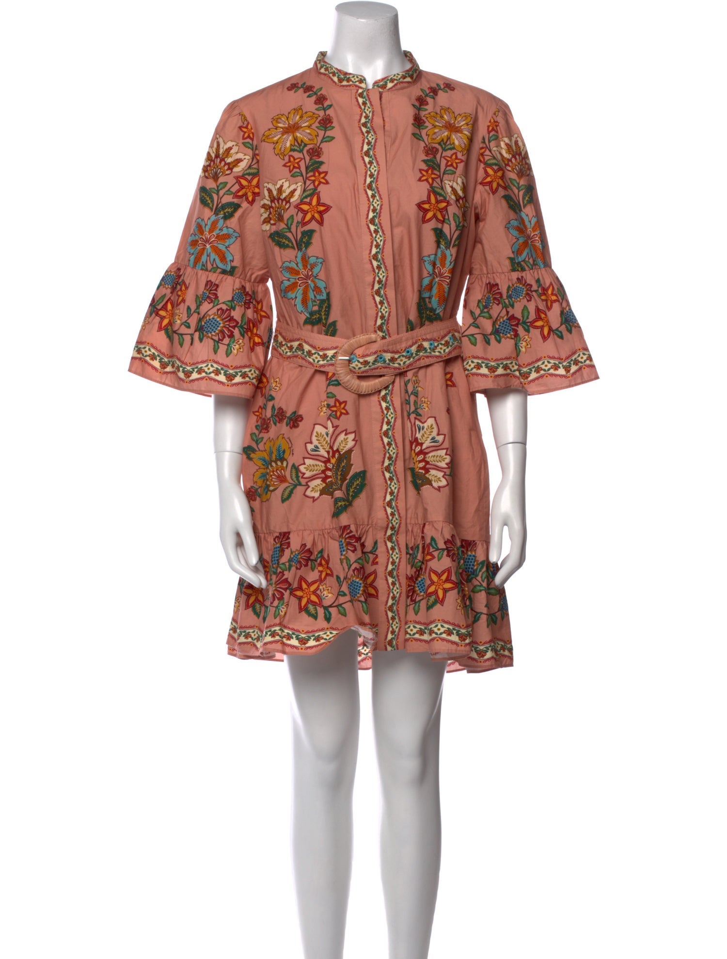 Farm Rio Floral Print Mini Dress