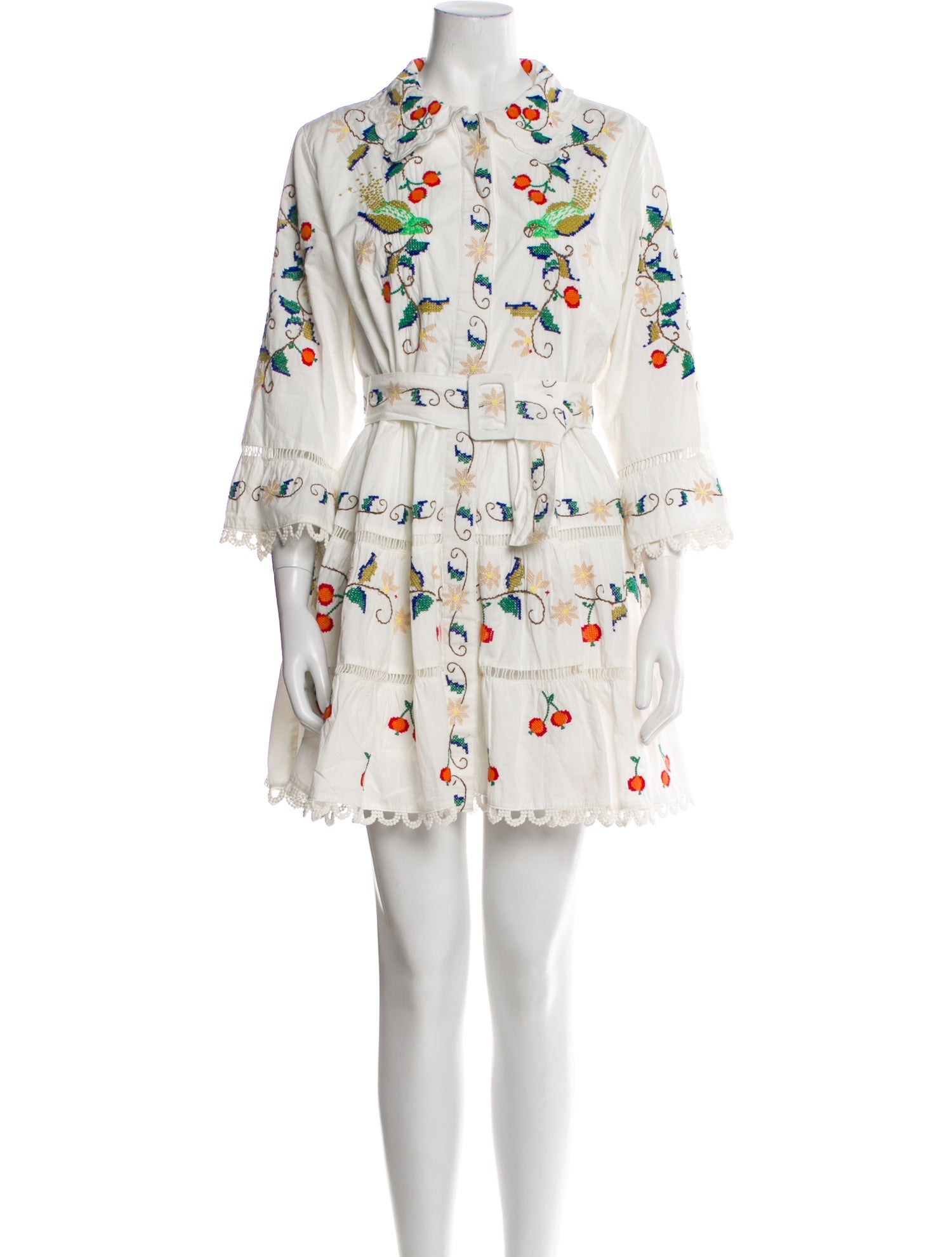 Farm Rio Floral Print Mini Dress