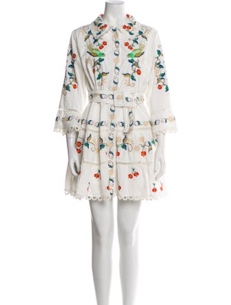 Farm Rio Floral Print Mini Dress