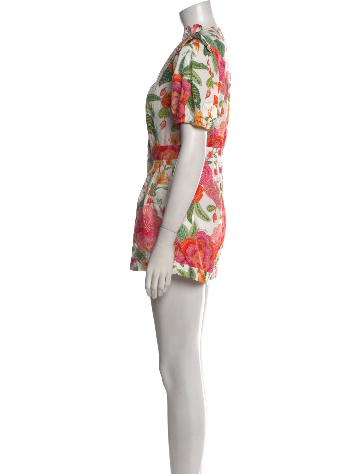 Farm Rio Floral Print V-Neck Romper