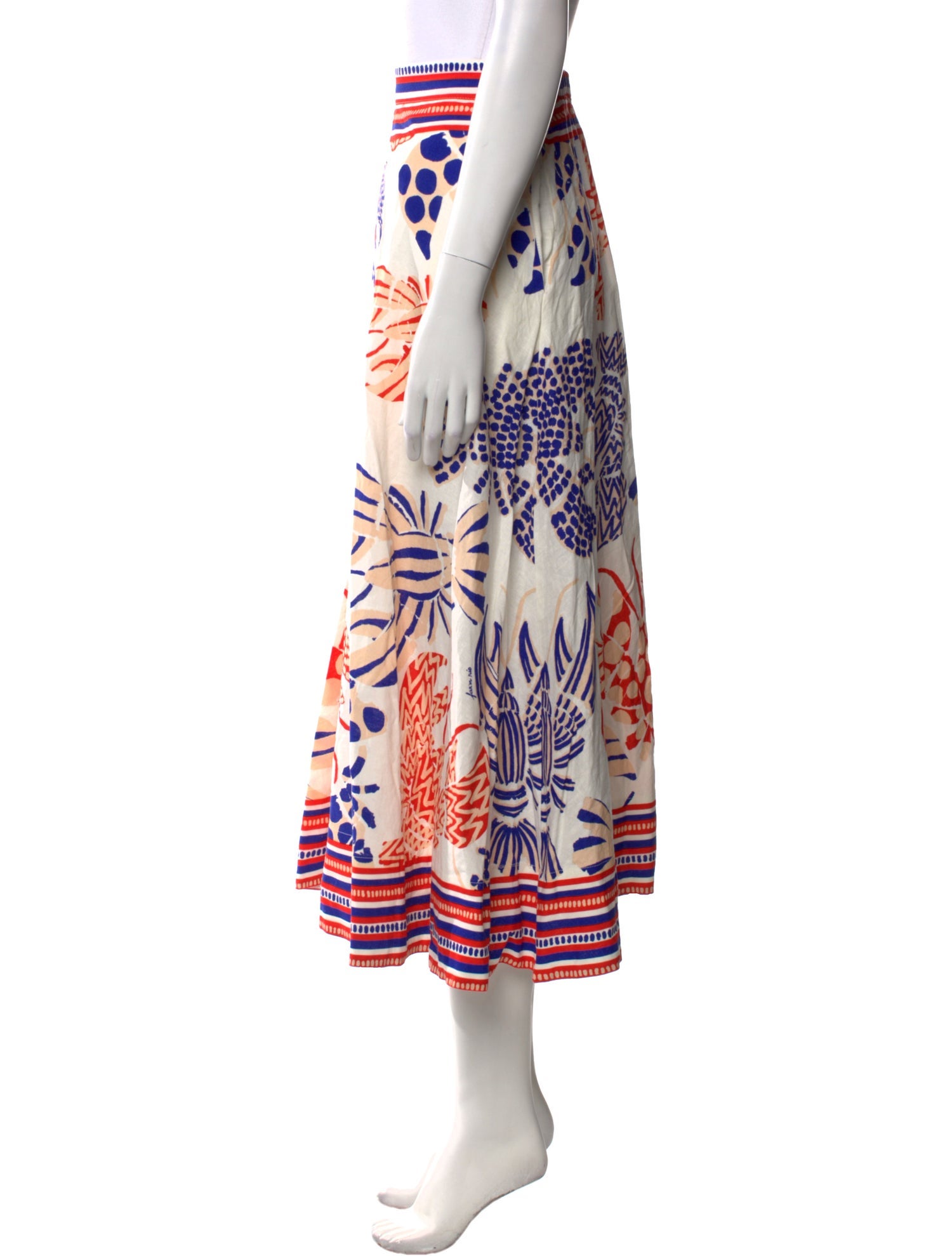Farm Rio Printed Midi Length Skirt