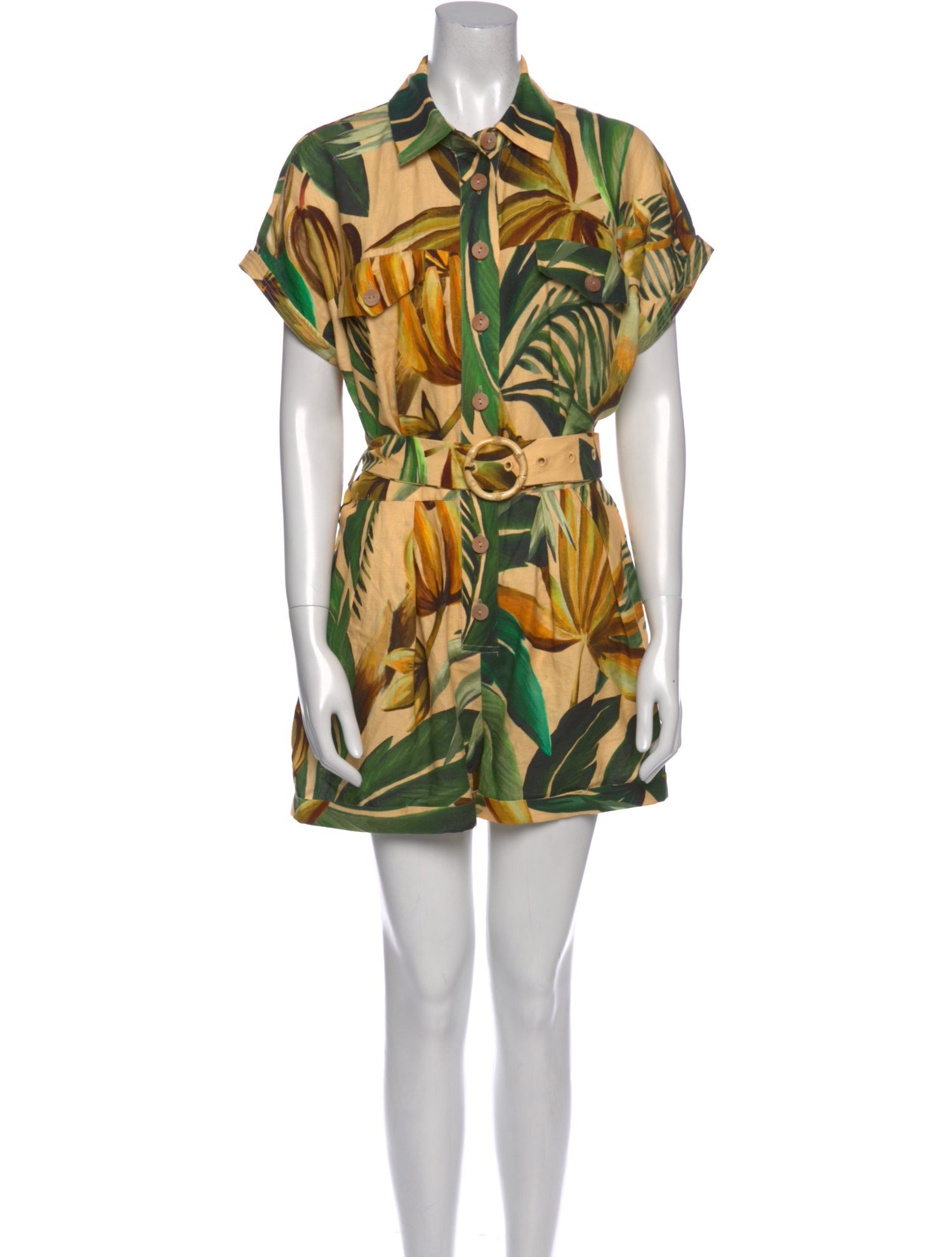 Farm Rio Linen Printed Romper