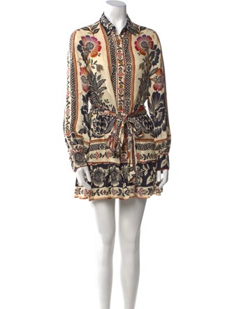 Farm Rio Floral Print Mini Dress