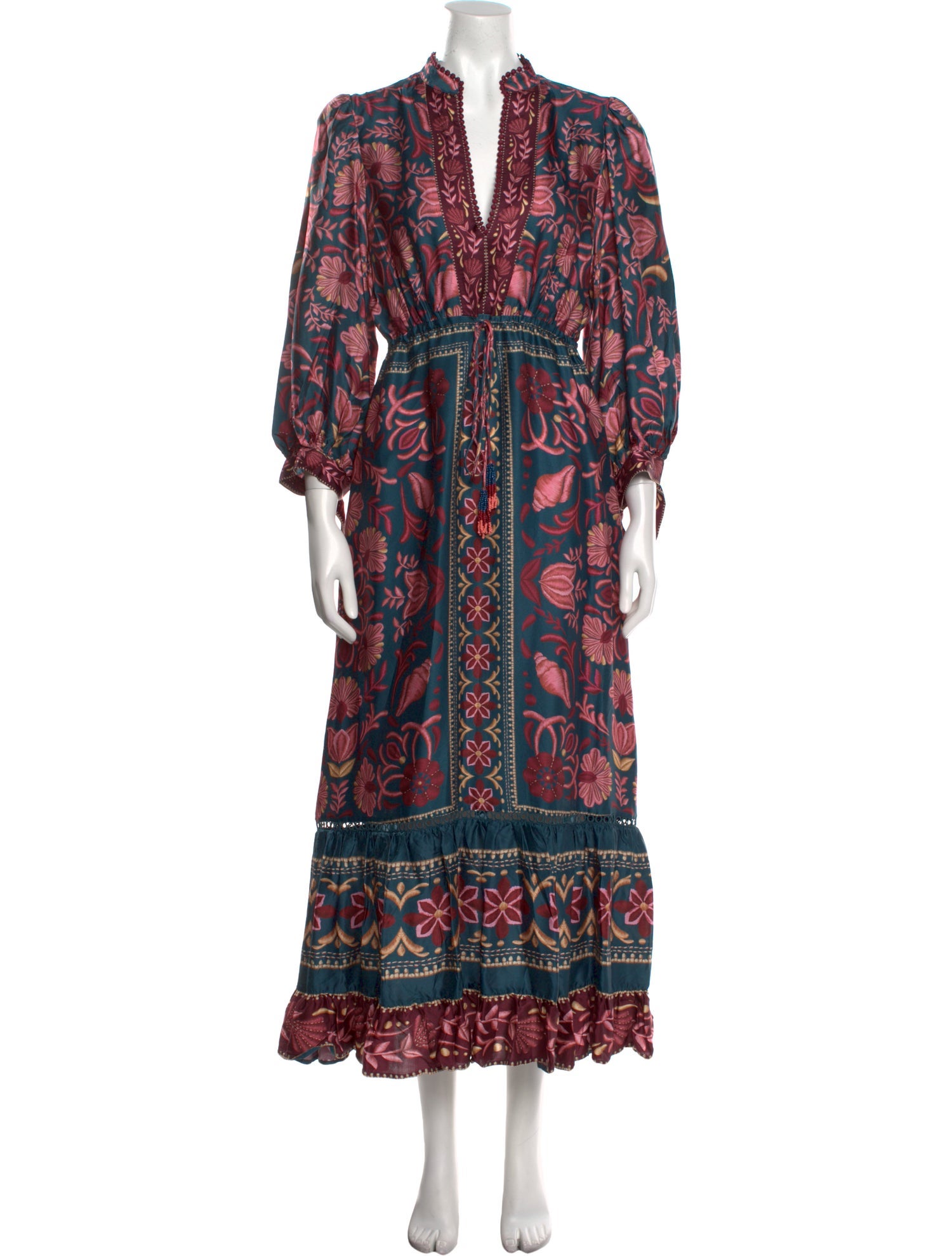 Farm Rio Paisley Print Long Dress