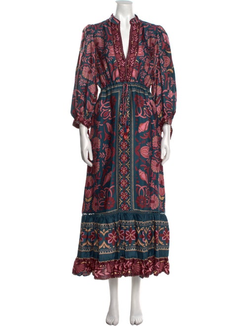 Farm Rio Paisley Print Long Dress