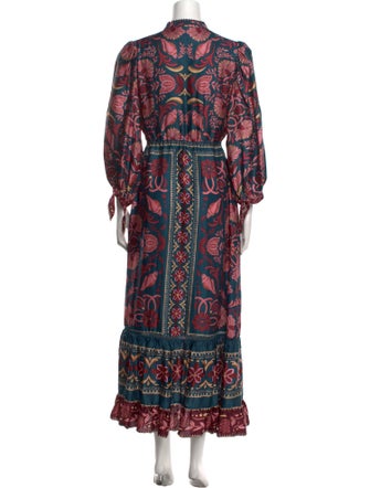 Farm Rio Paisley Print Long Dress