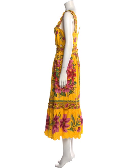Farm Rio Floral Print Midi Length Dress