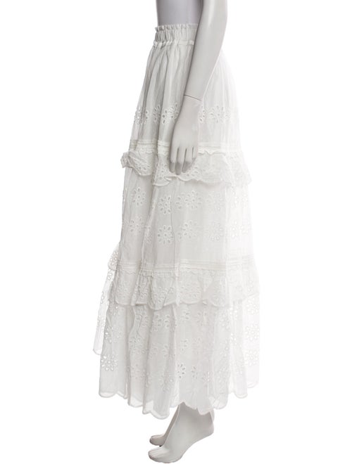 Farm Rio Ruffle Embellishment Midi Length Skirt