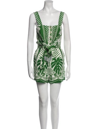 Farm Rio Linen Printed Romper