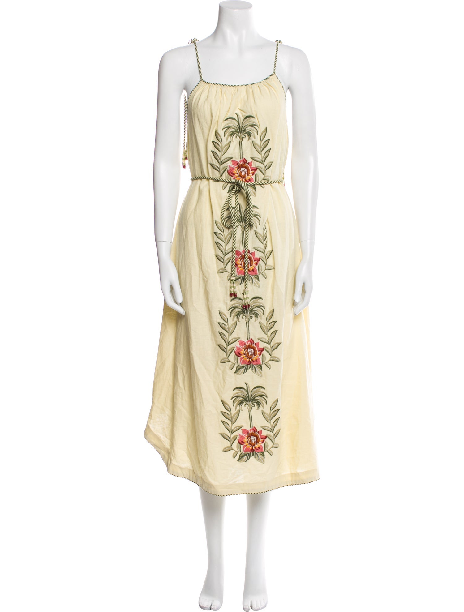 Farm Rio Linen Midi Length Dress w/ Tags