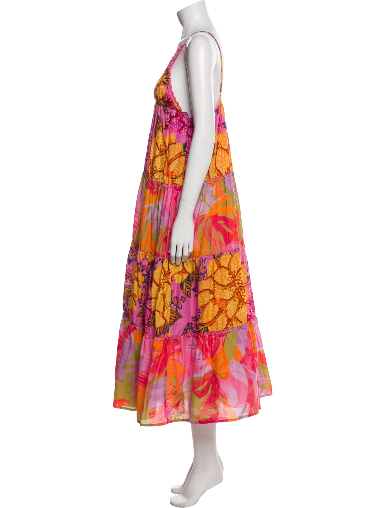 Farm Rio Floral Print Long Dress