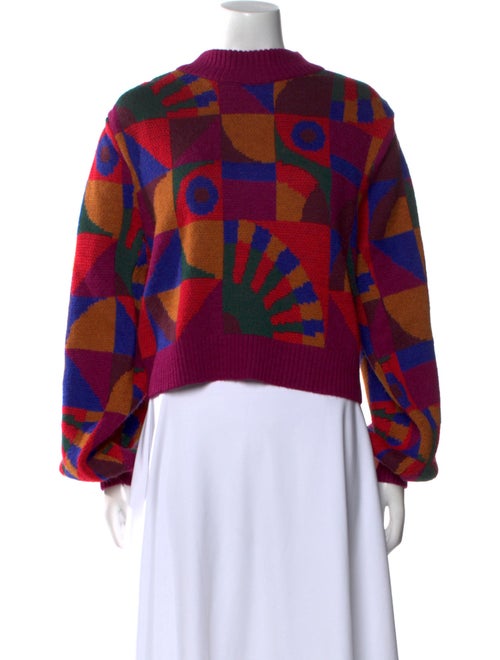 Farm Rio Printed Mock Neck Sweater