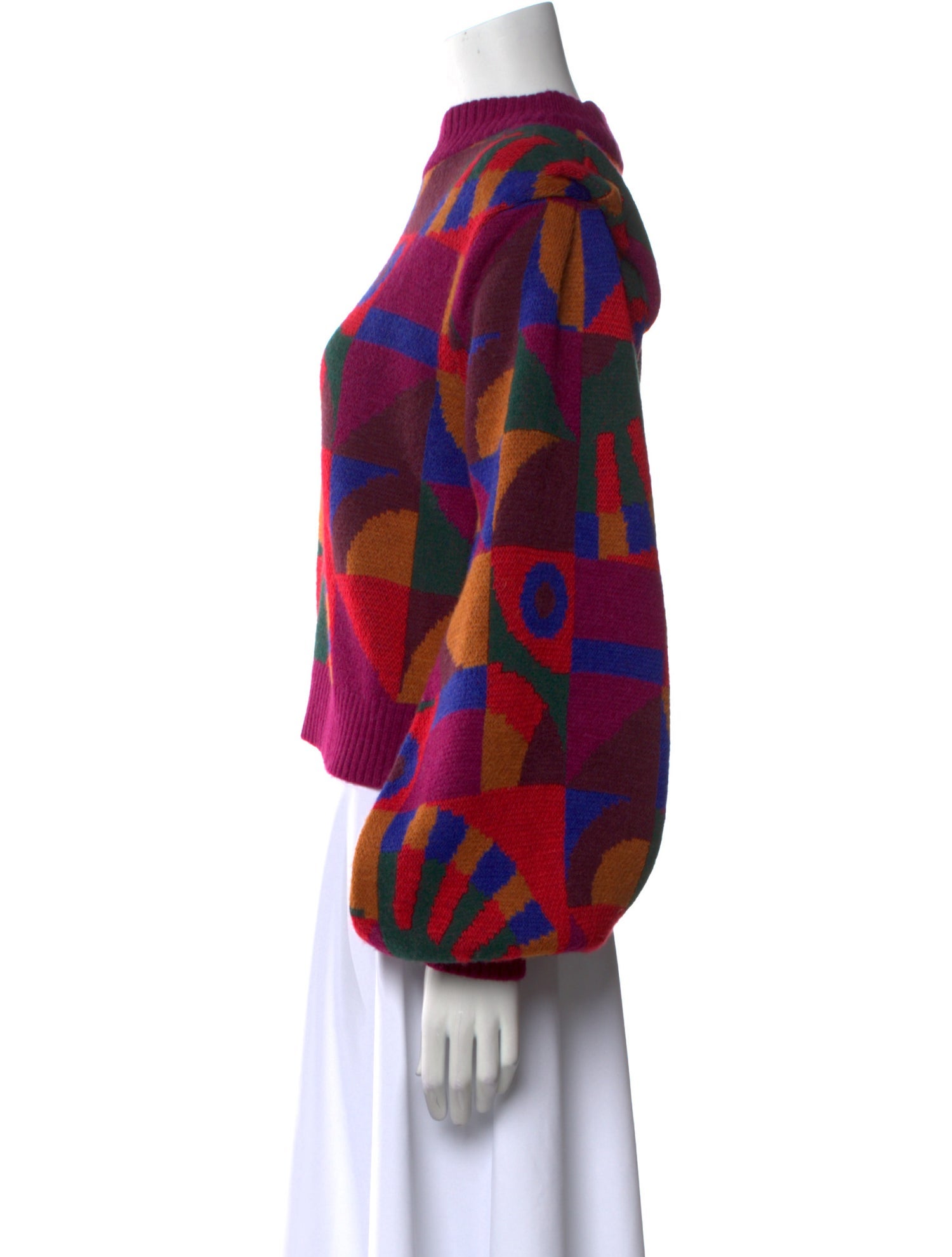 Farm Rio Printed Mock Neck Sweater