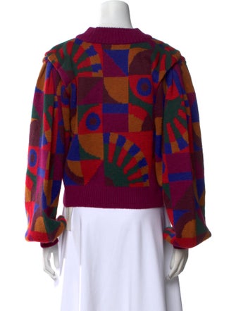 Farm Rio Printed Mock Neck Sweater