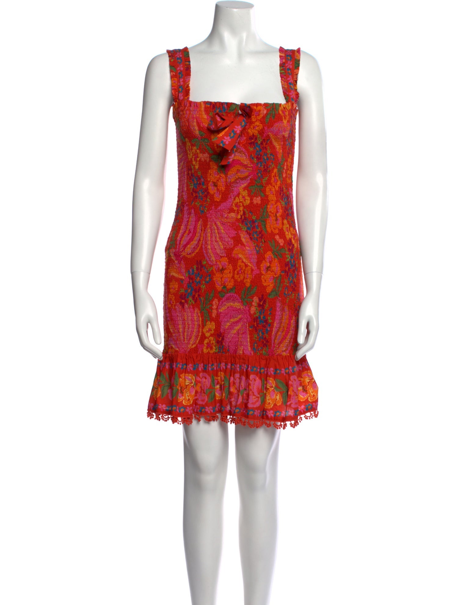 Farm Rio Floral Print Mini Dress