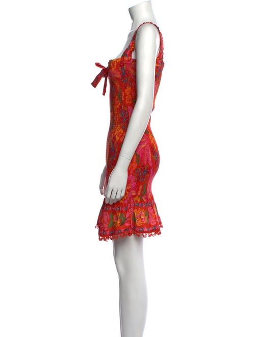 Farm Rio Floral Print Mini Dress