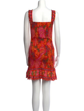 Farm Rio Floral Print Mini Dress