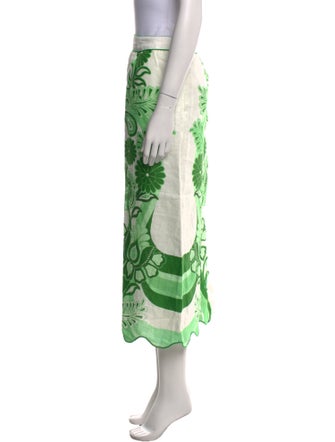 Farm Rio Linen Midi Length Skirt