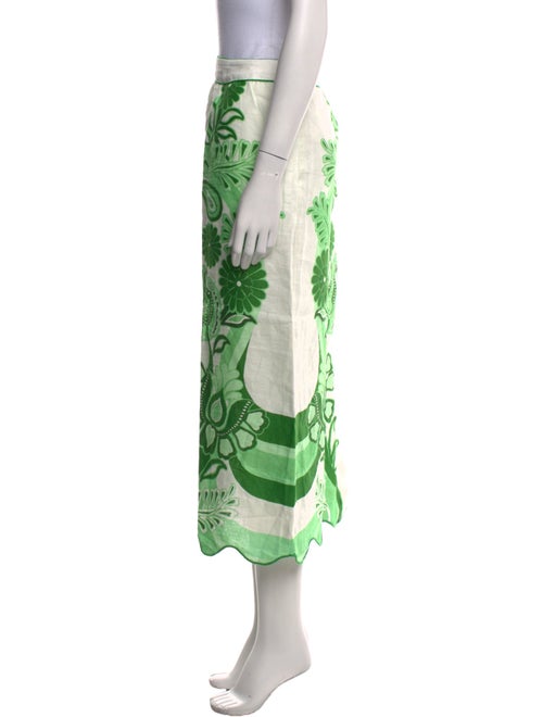 Farm Rio Linen Midi Length Skirt