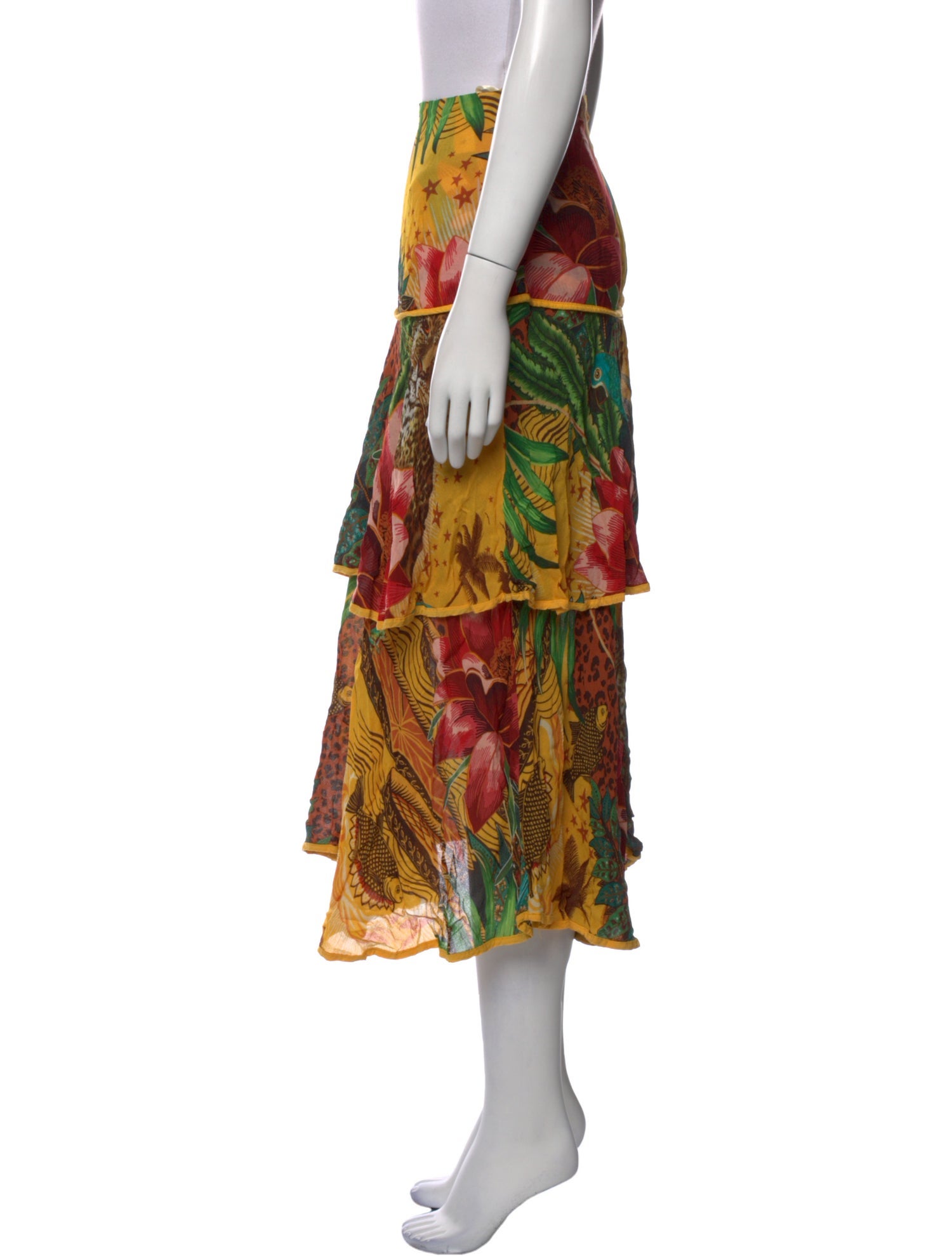 Farm Rio Printed Midi Length Skirt