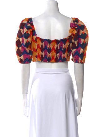 Farm Rio Linen Printed Crop Top