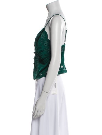 Farm Rio V-Neck Sleeveless Crop Top