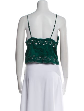 Farm Rio V-Neck Sleeveless Crop Top