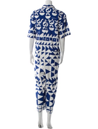 Farm Rio Printed V-Neck Jumpsuit