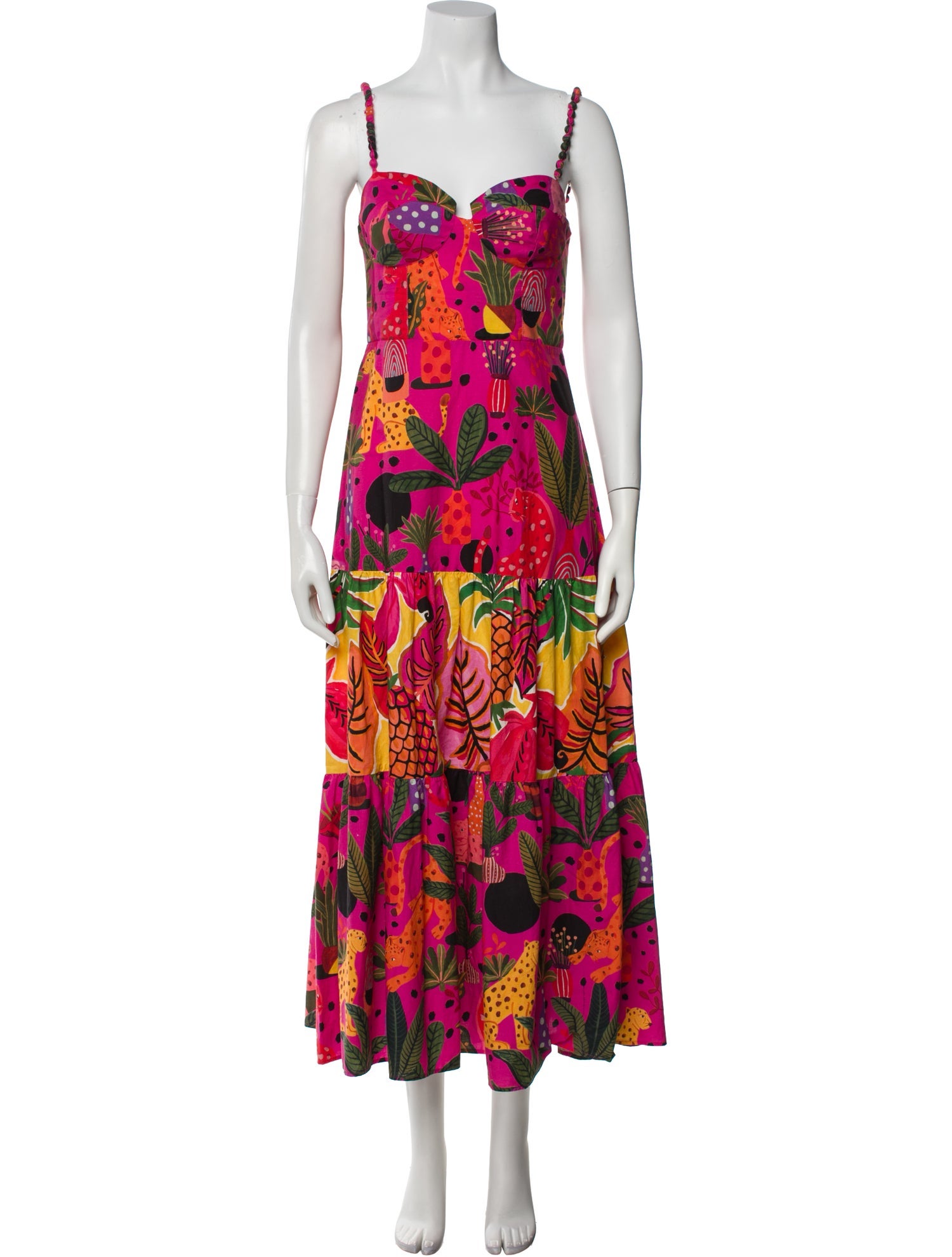 Farm Rio Floral Print Long Dress