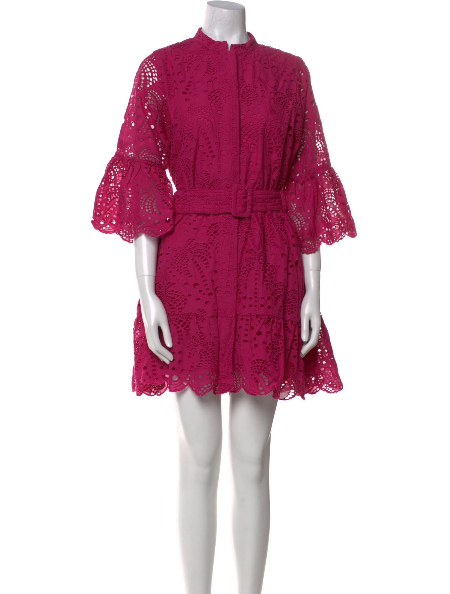 Farm Rio Mock Neck Mini Dress