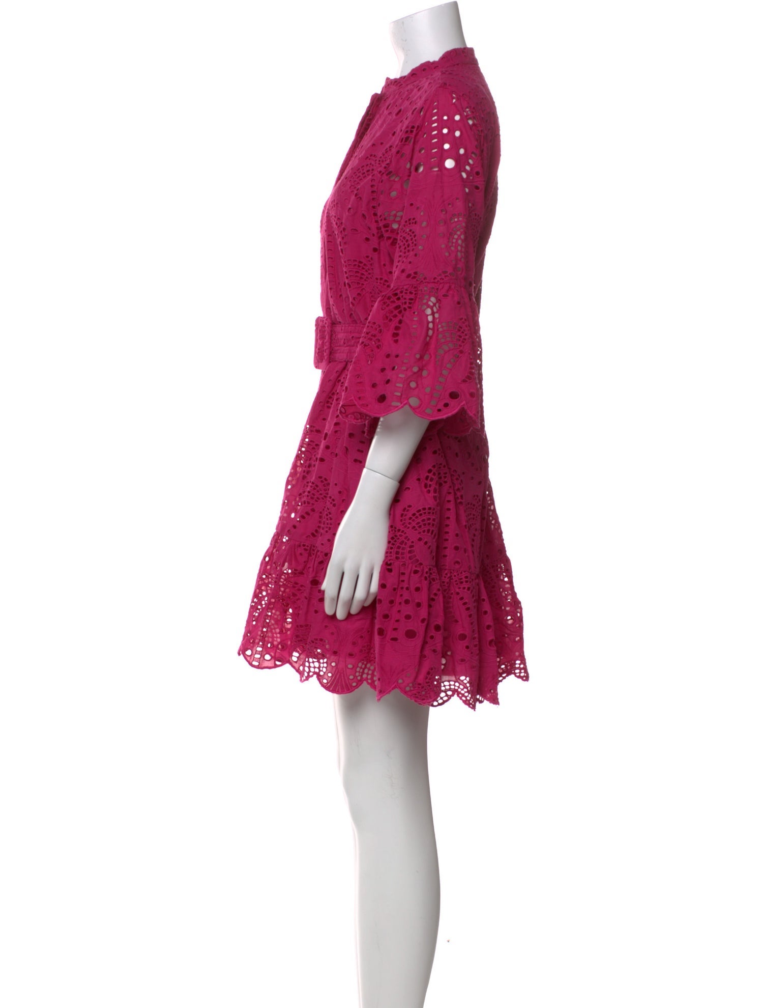 Farm Rio Mock Neck Mini Dress