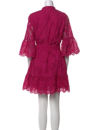 Farm Rio Mock Neck Mini Dress