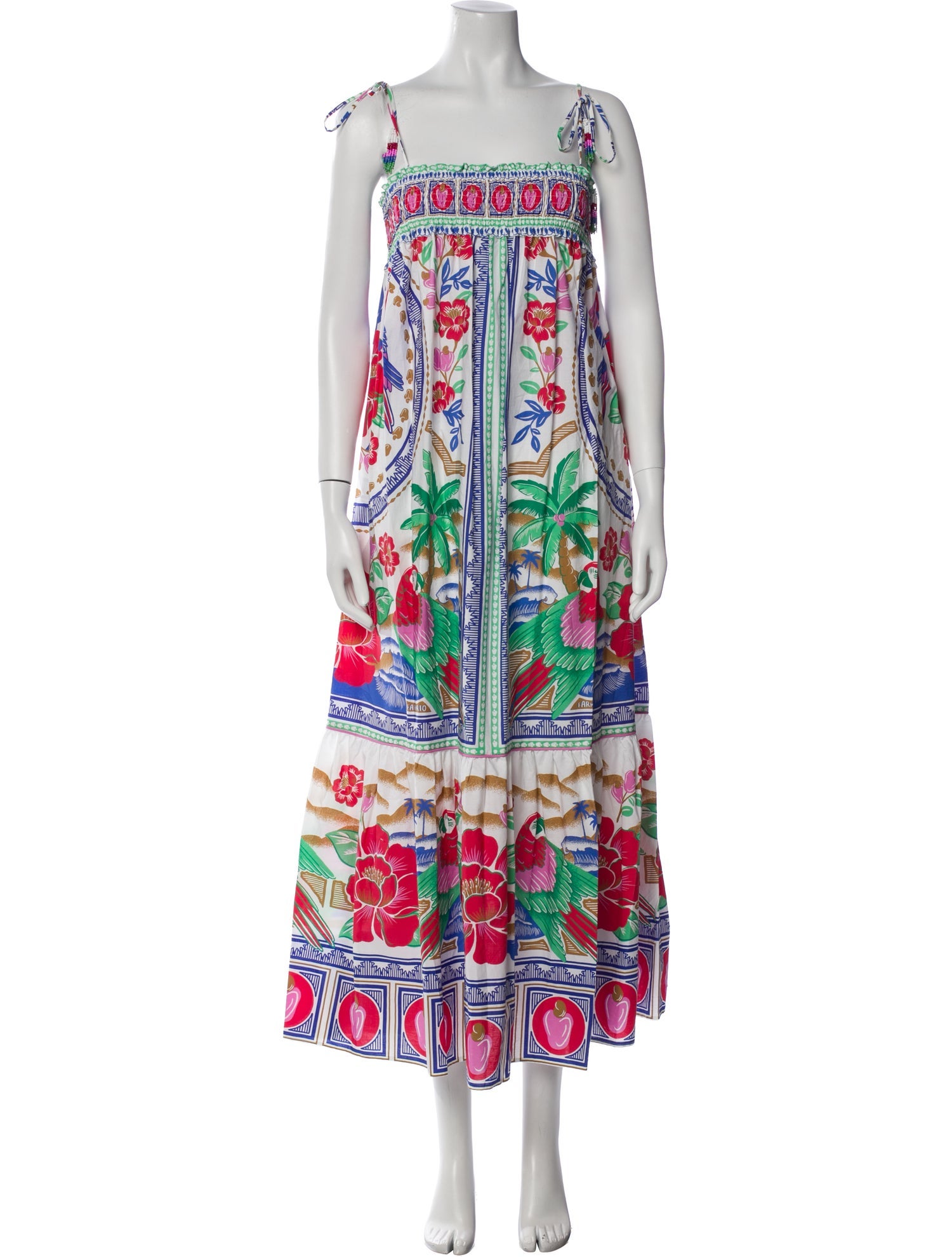 Farm Rio Floral Print Long Dress