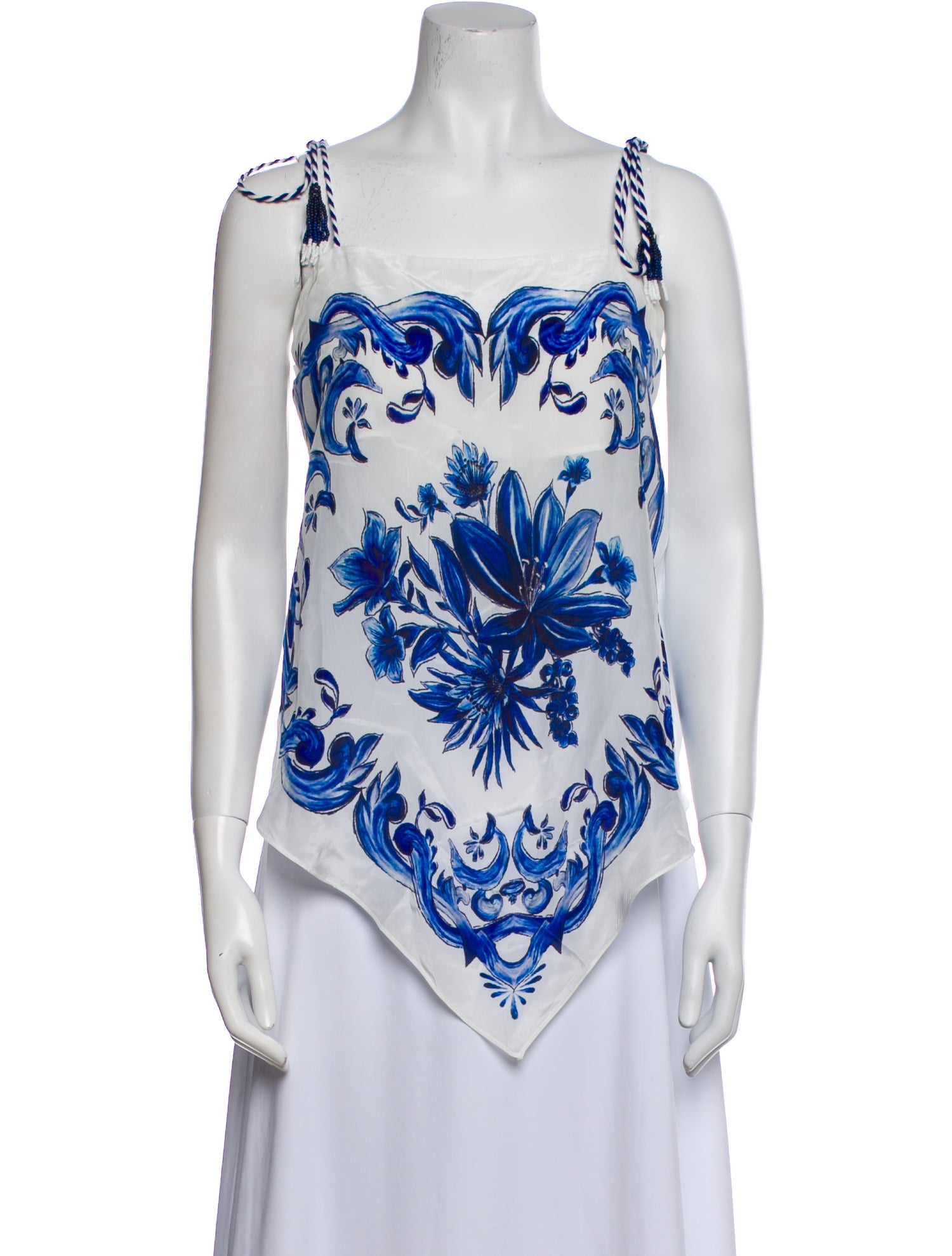 Farm Rio Floral Print Square Neckline Top w/ Tags