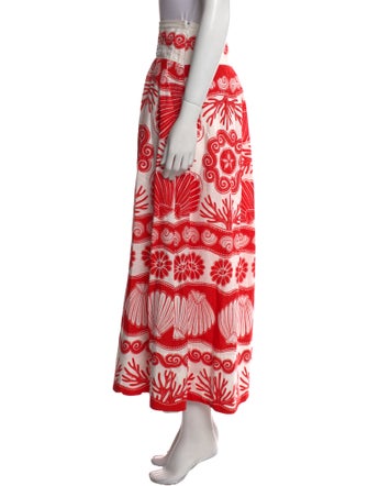 Farm Rio Linen Midi Length Skirt