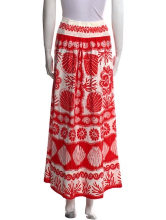 Farm Rio Linen Midi Length Skirt