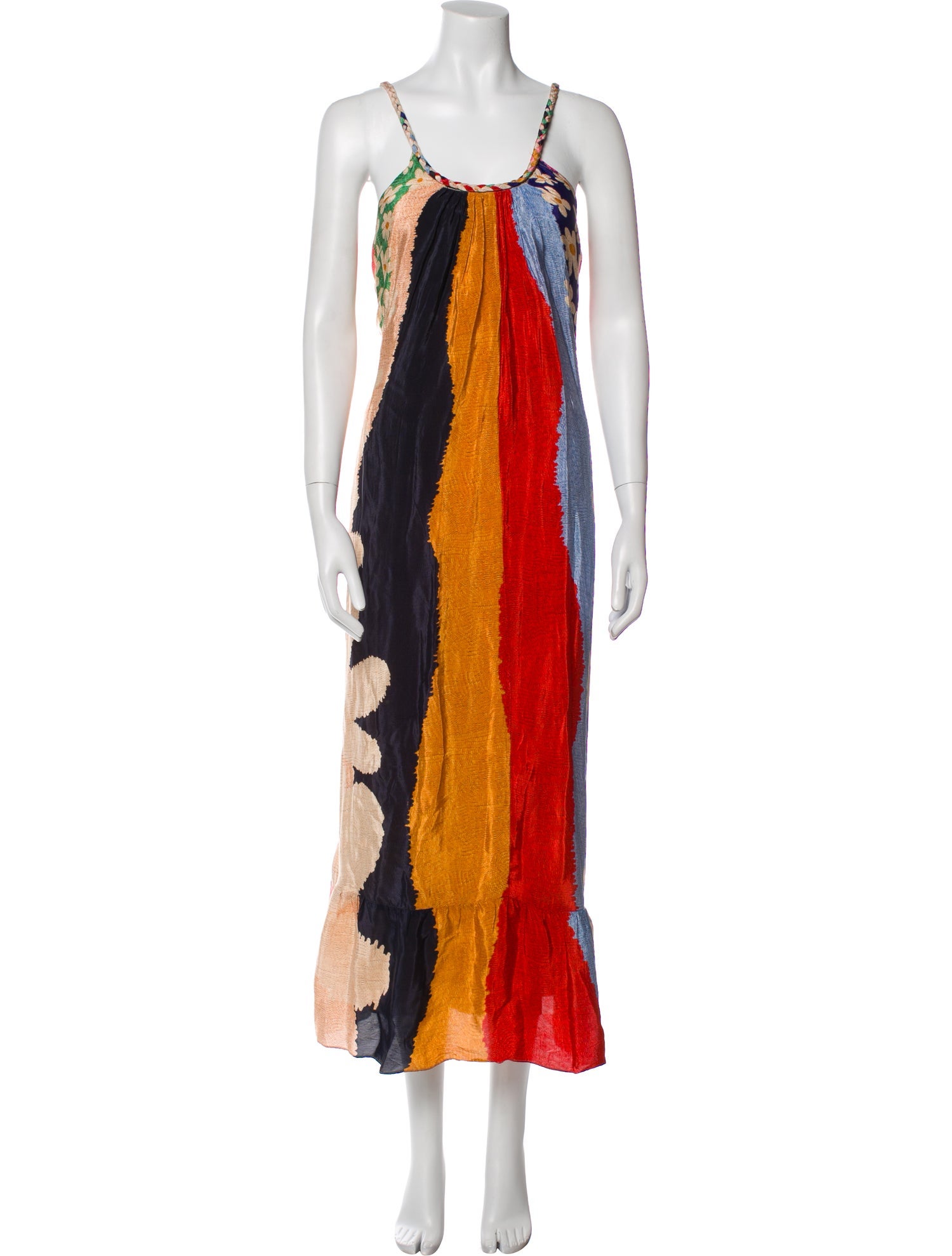 Farm Rio Striped Long Dress