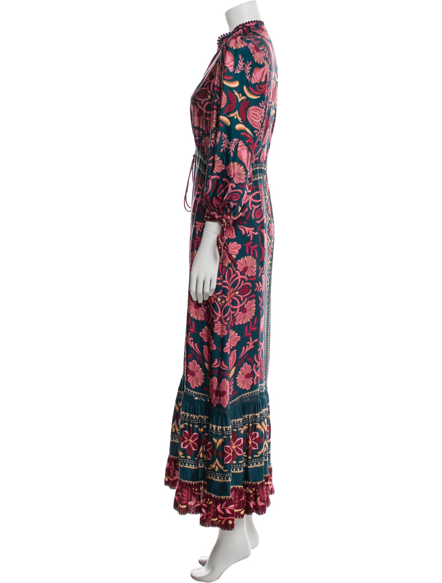 Farm Rio Paisley Print Long Dress