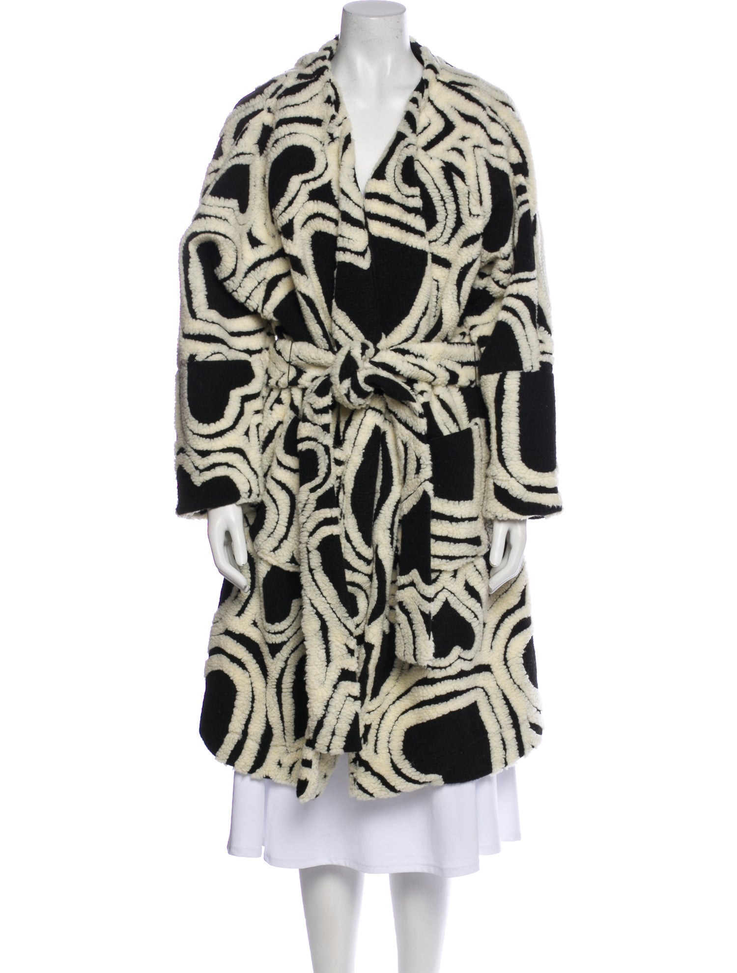 Farm Rio Animal Print Faux Fur Coat w/ Tags
