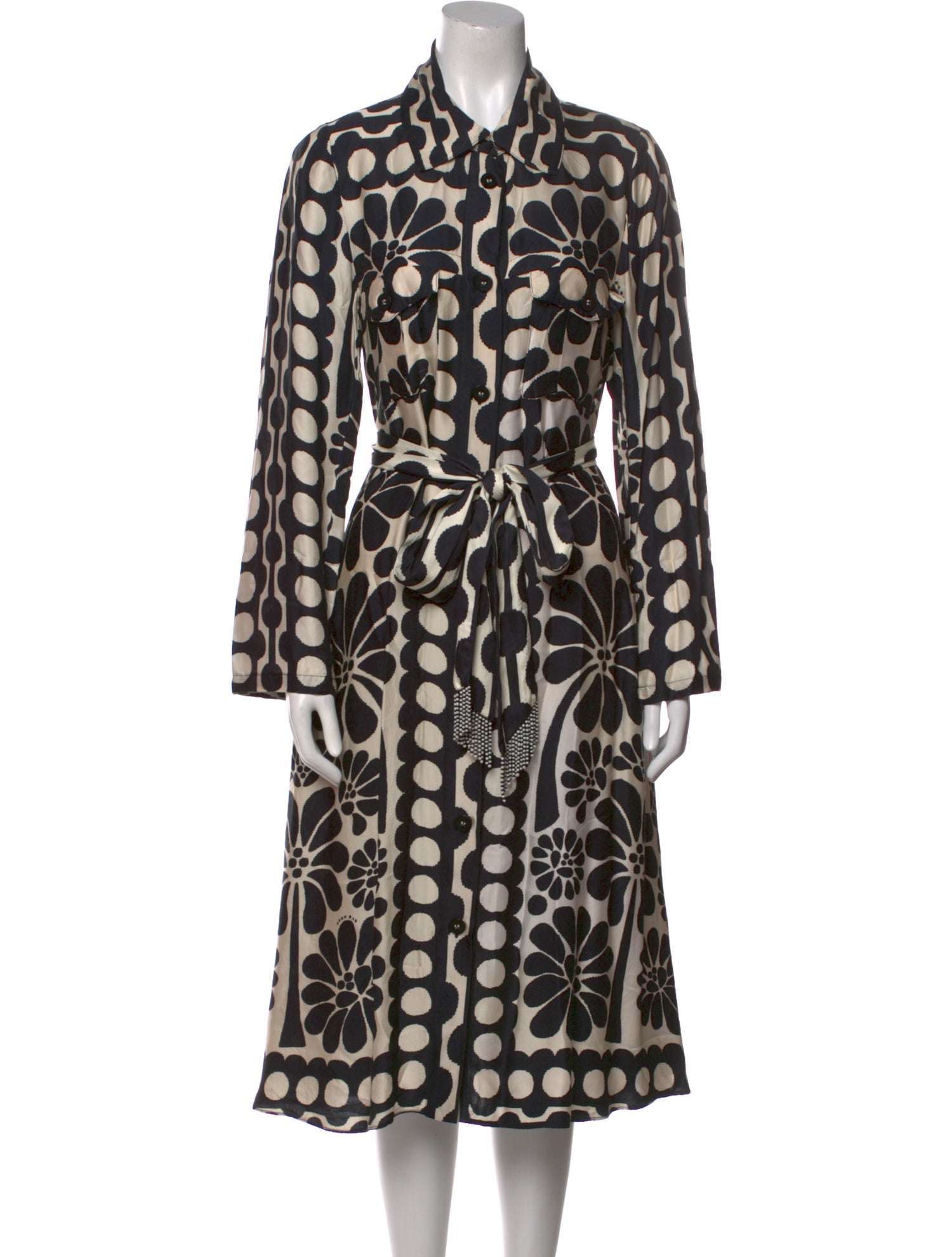 Farm Rio Polka Dot Print Midi Length Dress