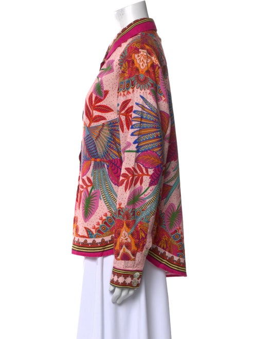 Farm Rio Linen Printed Button-Up Top