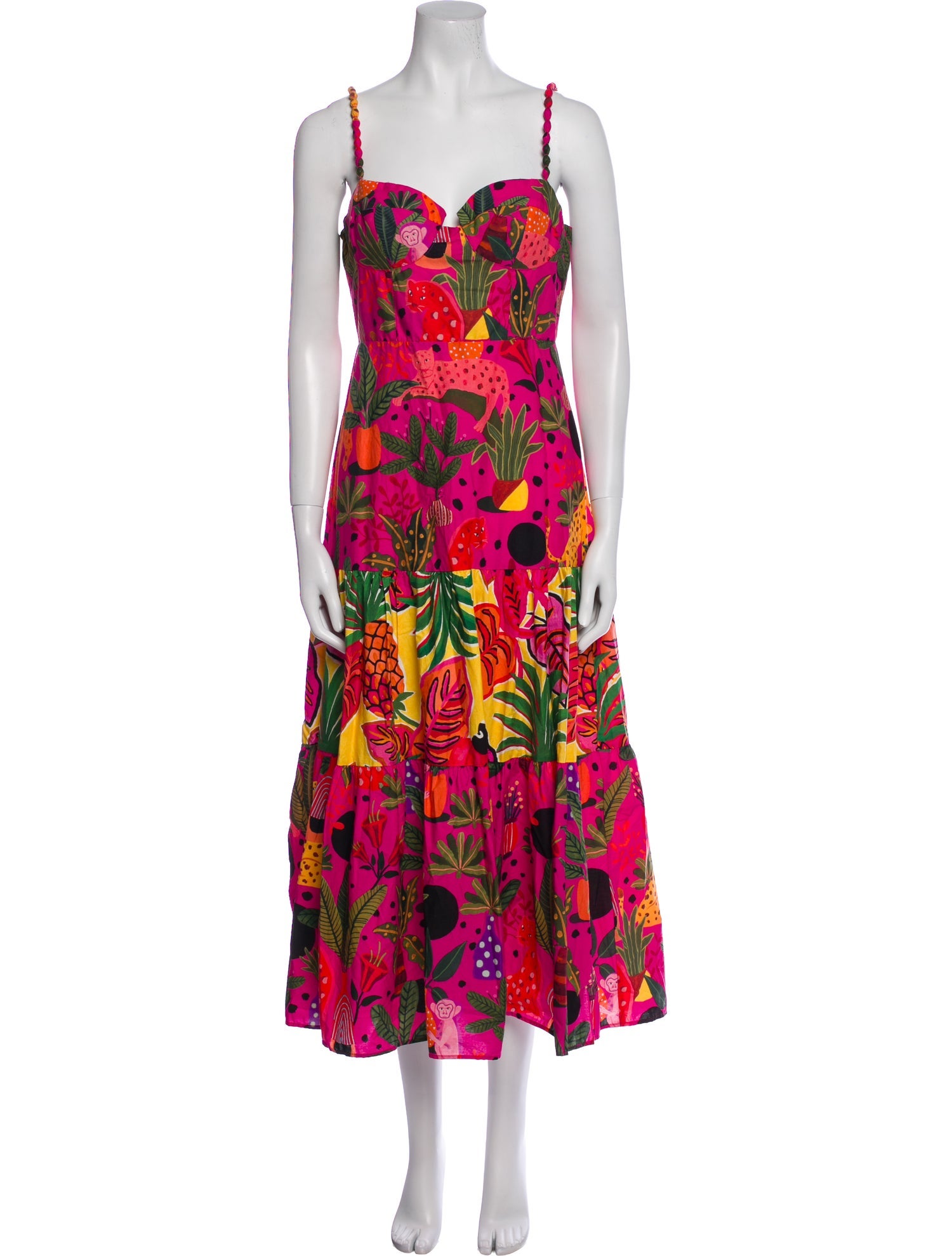Farm Rio Floral Print Long Dress
