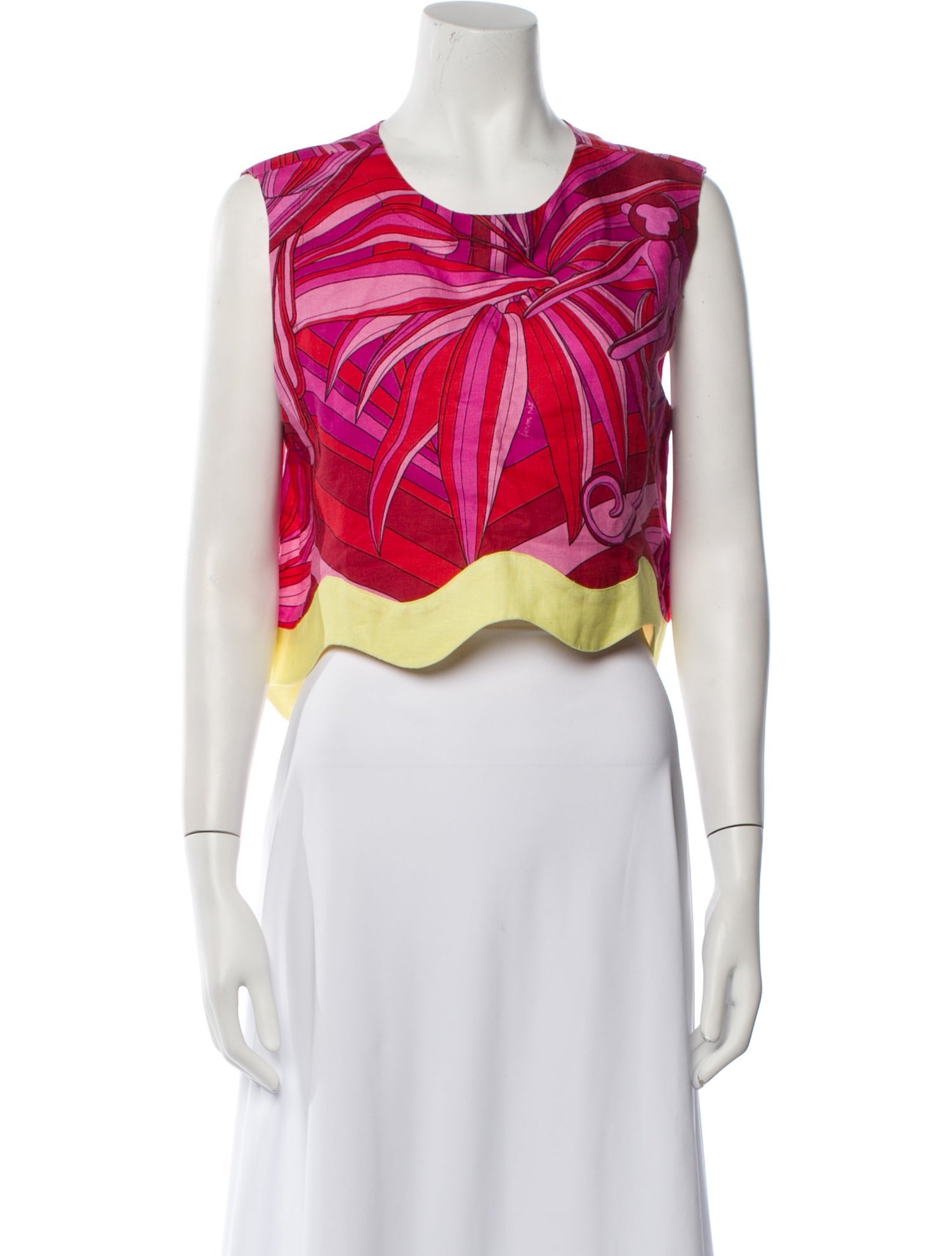 Farm Rio Linen Printed Crop Top