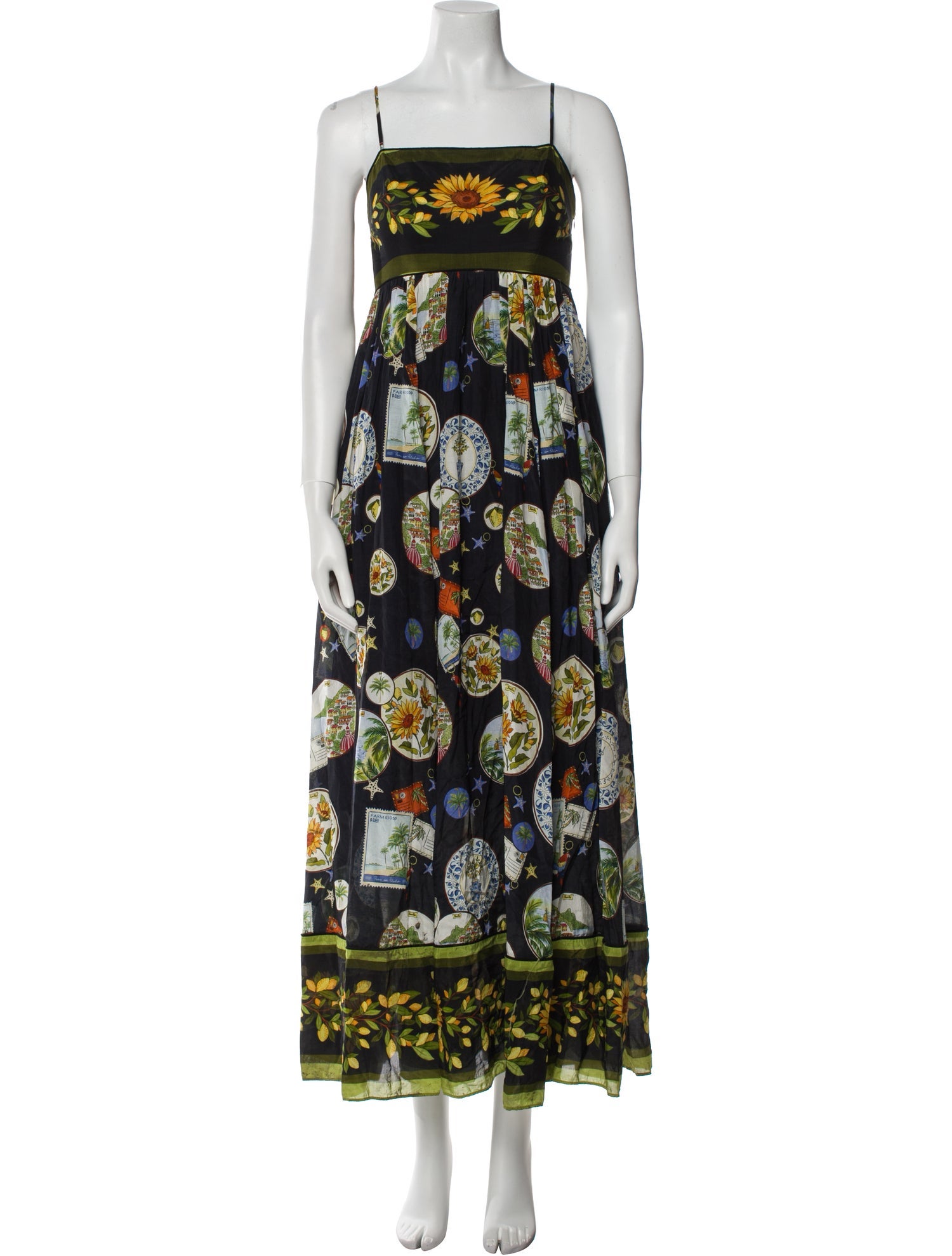 Farm Rio Floral Print Long Dress
