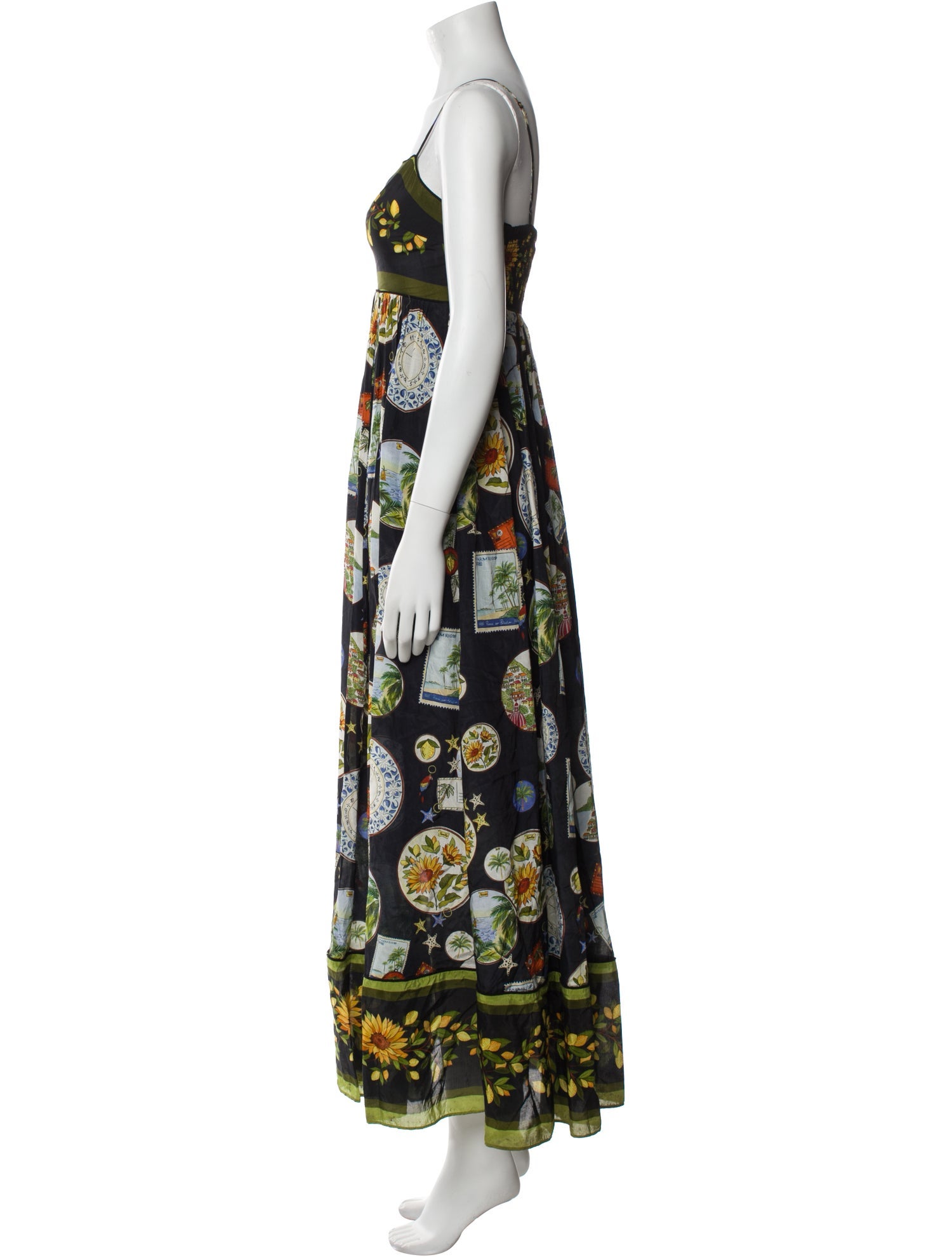 Farm Rio Floral Print Long Dress