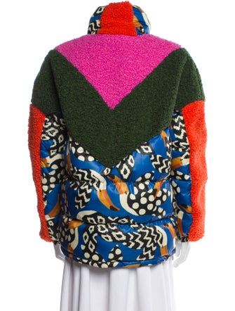 Farm Rio Printed Faux Fur Jacket