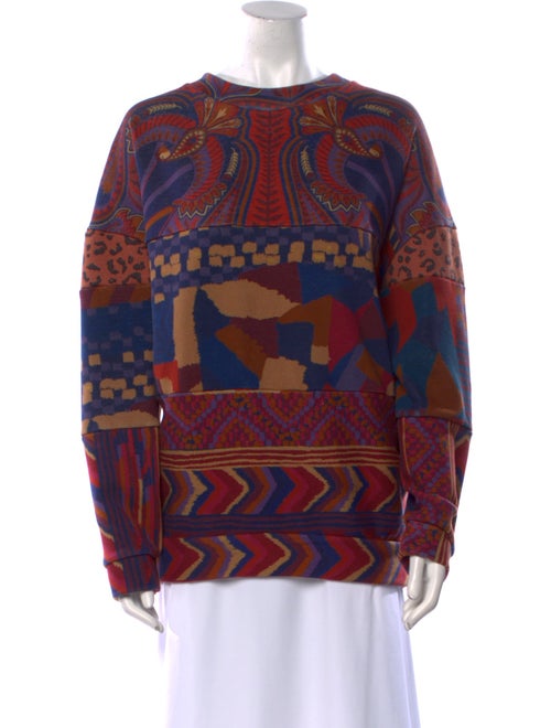 Farm Rio Printed Scoop Neck Sweatshirt