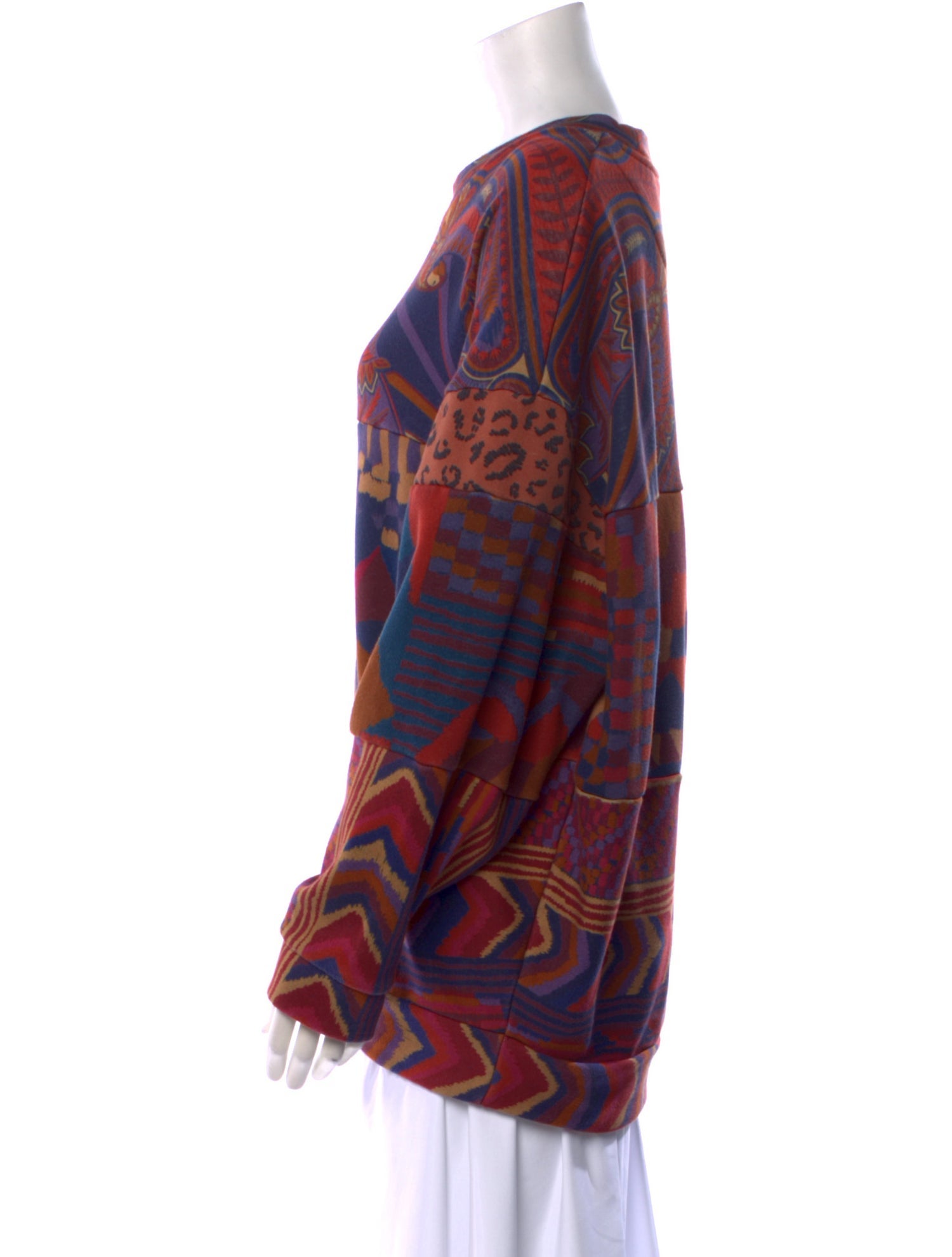 Farm Rio Printed Scoop Neck Sweatshirt