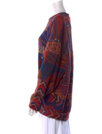 Farm Rio Printed Scoop Neck Sweatshirt